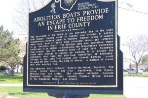 Abolition Boats Provide Escape To Freedom In Erie County Marker - Erie County Ohio Historical Society