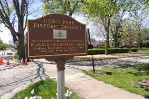 Cable Park Historic District Marker - Erie County Ohio Historical Society