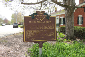 Edison Recalls Milan Marker - Erie County Ohio Historical Society