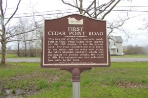 First Cedar Point Road Marker - Erie County Ohio Historical Society