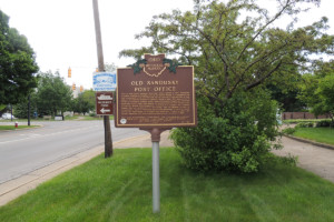 Old Sandusky Post Office Marker - Erie County Ohio Historical Society