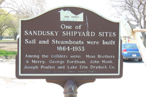 Sandusky's Shipyard Sites Marker - Erie County Ohio Historical Society