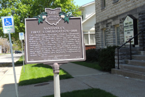 Sandusky's First Congregation Marker - Erie County Ohio Historical Society