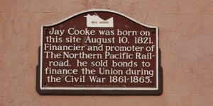 Jay Cooke Birthplace Marker - Erie County Ohio Historical Society